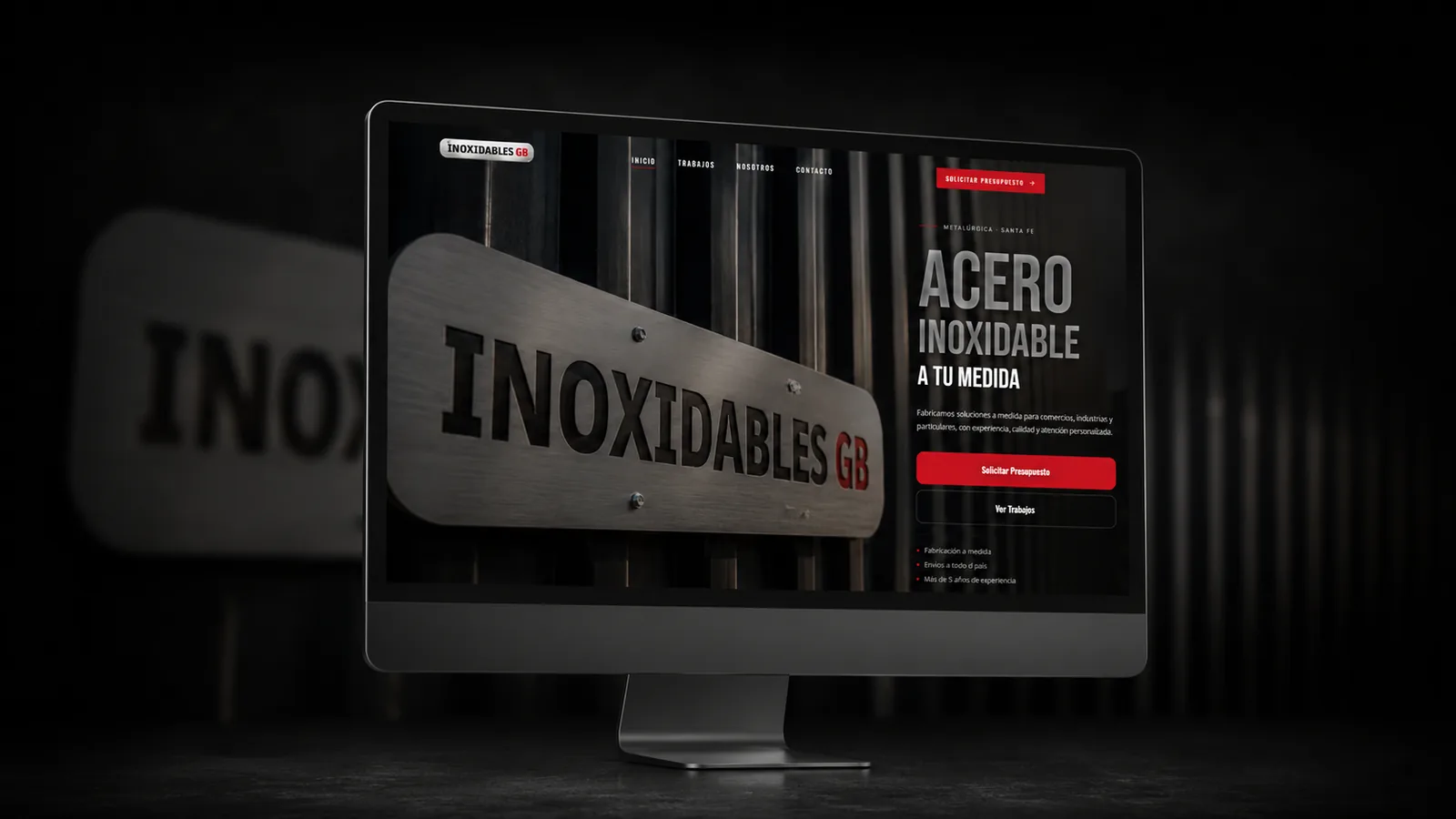 Inoxidables GB — Sitio Web Corporativo diseñado y desarrollado por Suitwolf